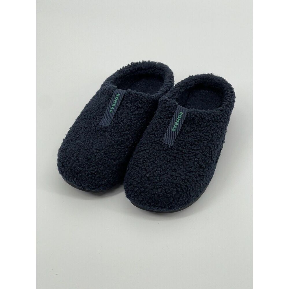 Bombas Sunday Slippers Scuffs Clogs Navy Memory Foam Rubber Sole Womens Size 7